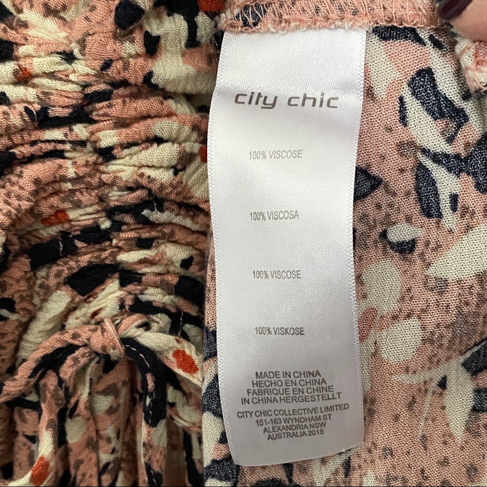 City Chic Drawstring Cinched Bust Peplum Cami - Picture 3 of 5